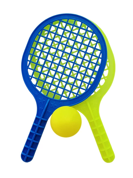 Mini Tenis Raketi Oyuncak 2li Set Karne Hediyesi Okul Öncesi Hediyelik Mavi