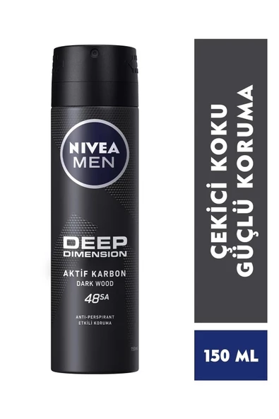 NIVEA MEN Deep Dimension Aktif Karbon Dark Wood x 3 ADET