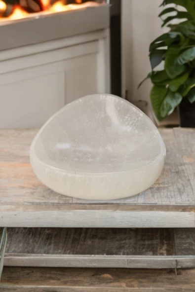 Enerji Çanağı Beyaz Selenit Küçük Kase 59KB