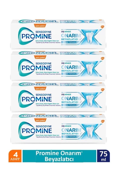 Sensodyne Promine Onarım Beyazlatıcı 75ml Diş Macunu x 4 ADET