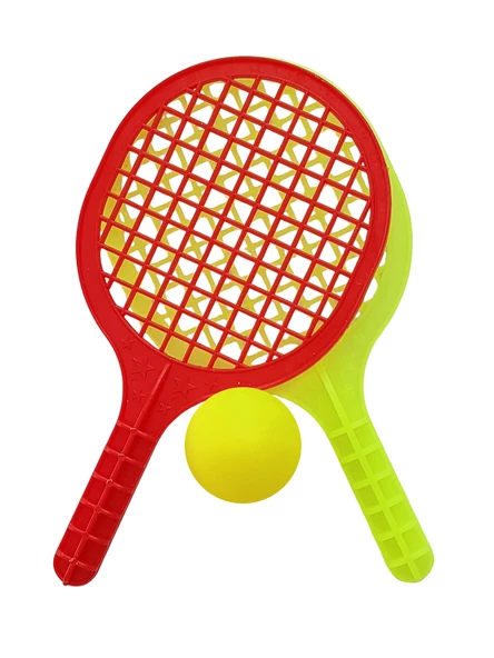 Mini Tenis Raketi Oyuncak 2li Set Karne Hediyesi Okul Öncesi Hediyelik Kırmızı