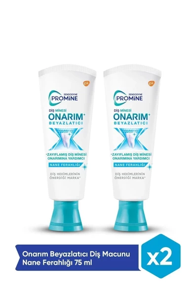 Sensodyne Promine Onarım Beyazlatıcı 75ml Diş Macunu x 2 ADET