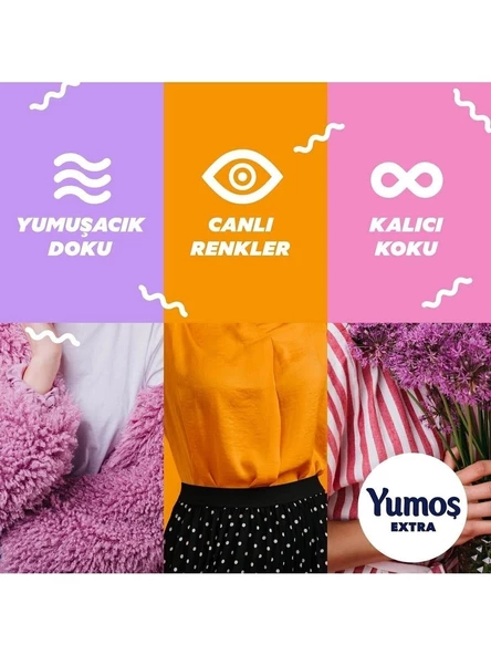 Yumoş Extra Konsantre Çamaşır Yumuşatıcısı Hanımeli 1440 ml 3 Adet - 4