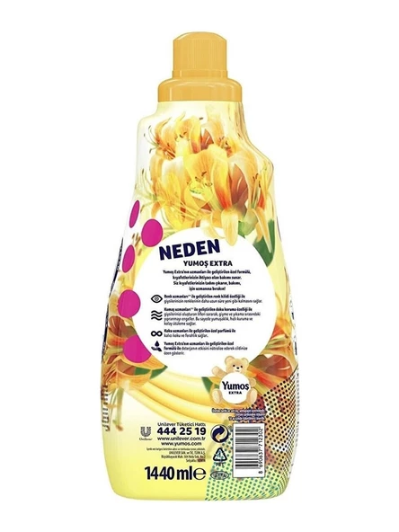 Yumoş Extra Konsantre Çamaşır Yumuşatıcısı Hanımeli 1440 ml 3 Adet - 2