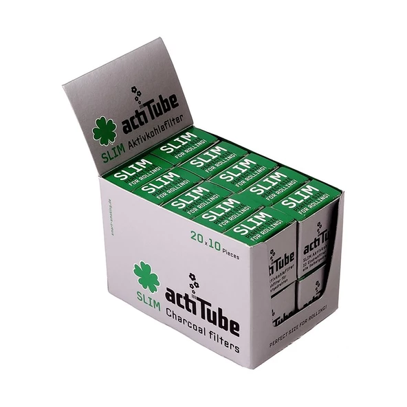 Actitube Karbonlu Pipo Filtresi 7mm 20 x 10'lu paket
