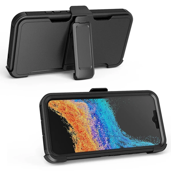 Galaxy XCover7 Pro Kılıf Zore Double Clip Kapak - 4