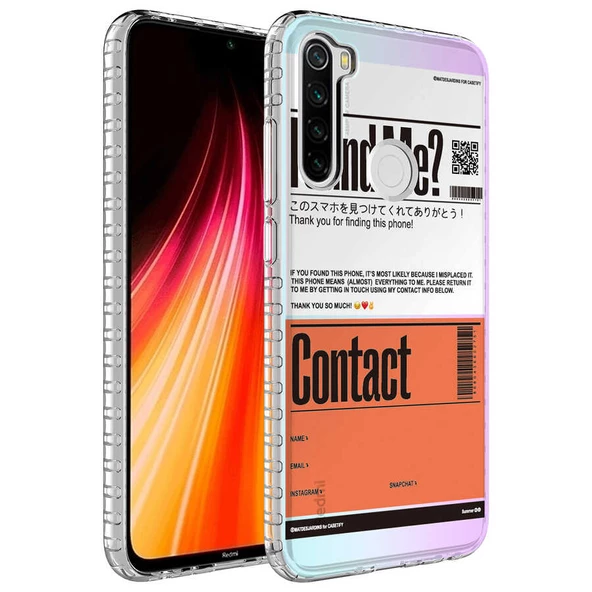Xiaomi Redmi Note 8 Kılıf Airbag Kenarlı Renkli Desenli Silikon  Elegans Kapak - 3
