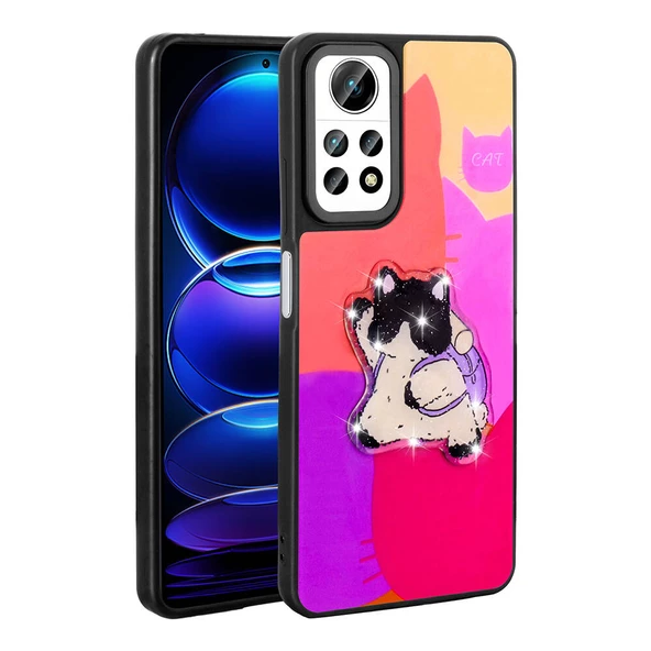 Xiaomi Redmi Note 12 Pro 4G Kılıf Parlayan Kabartmalı İkonik Figürlü Zore Amas Silikon Kapak - 4