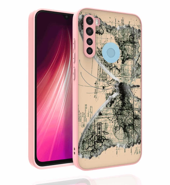 Xiaomi Redmi Note 8 Kılıf Desenli Kamera Korumalı Parlak  Nora Kapak