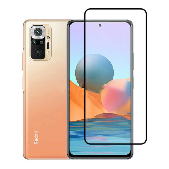 Xiaomi Redmi Note 10 Pro  Kenarları Kırılmaya Dayanıklı Cam Ekran Koruyucu