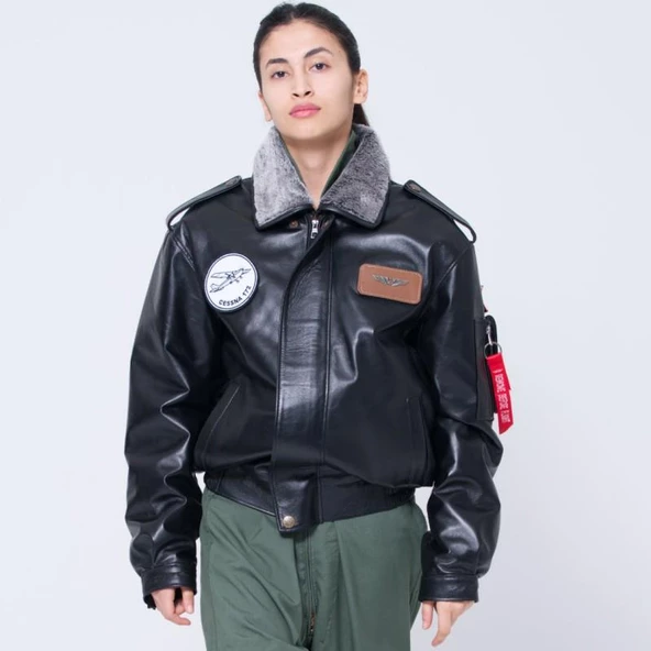 CAT3A Deri Pilot Montu Siyah - 4