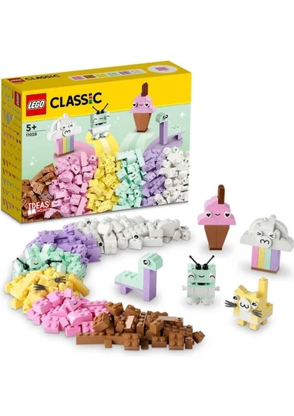 LEGO Classic Yaratıcı Pastel Eğlence 11028 - 5 Yaş ve Üzeri Çocuklar için Renkli, Yaratıcı, Eğlenirken Öğreten Yaratıcı Oyuncak Yapım Seti (333 Parça)