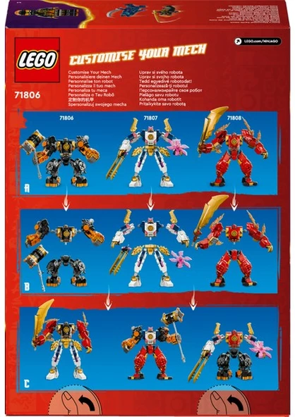 LEGO NINJAGO® Cole un Toprak Elementi Robotu 71806 - 7 Yaş ve Üzeri Çocuklar için Aksiyon Figürü İçeren Yaratıcı Oyuncak Yapım seti (235 Parça) - 3