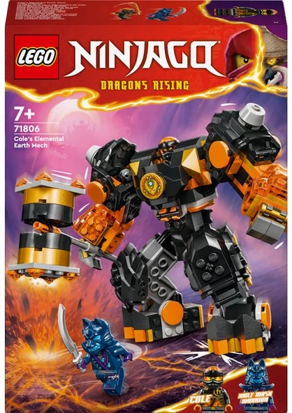 LEGO NINJAGO® Cole un Toprak Elementi Robotu 71806 - 7 Yaş ve Üzeri Çocuklar için Aksiyon Figürü İçeren Yaratıcı Oyuncak Yapım seti (235 Parça) - 4
