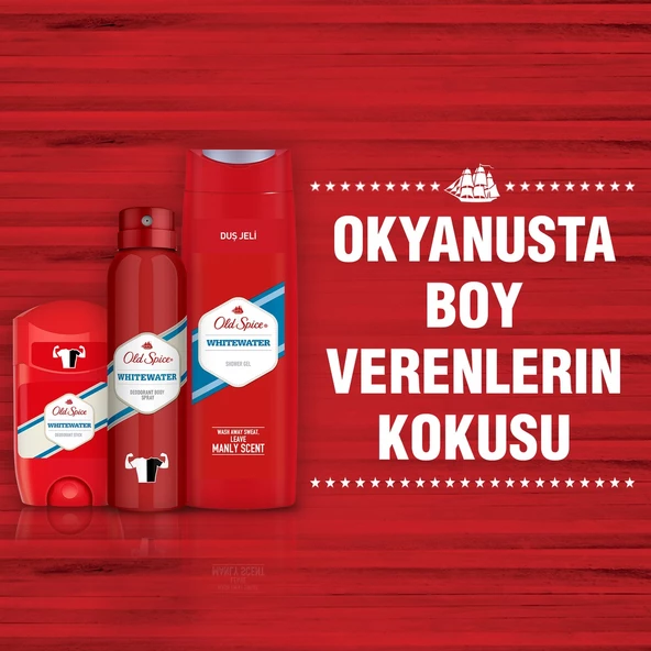 Old Spice Duş Jeli 400 ml + Sprey Deo 150 ml + White W Deo Stick 50 ml - 4