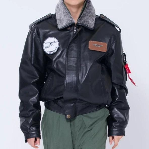 CAT3A Deri Pilot Montu Siyah - 2