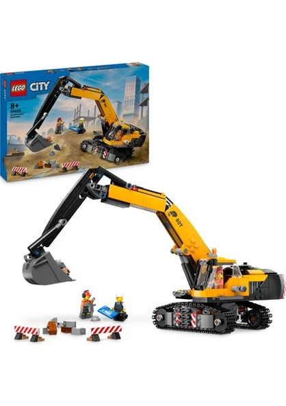 LEGO City Sarı İnşaat Ekskavatörü 60420 - 8 Yaş ve Üzeri Araçları Seven Çocuklar için Yaratıcı Oyuncak Yapım Seti (633 Parça)