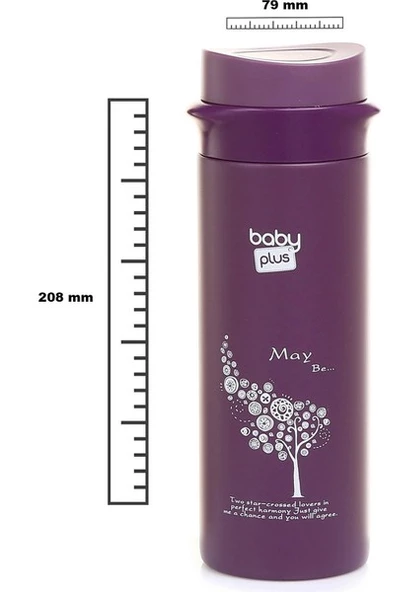 Baby Plus Paslanmaz Çelik Bebek Mama Saklama Termosu 350 ml - 2