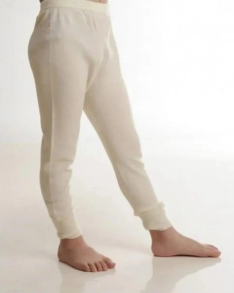 HASYÜN 550 ÇOCUK UZUN YÜN DON ALT İÇLİK 2 ADET  EKRU 3-4 Yaş - Resim 2