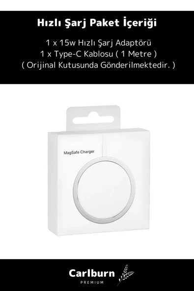 iPhone 11 12 13 14 15 16 Uyumlu Magsafe Kablosuz Hızlı Şarj Aleti Tam Uyumlu Wireless Charger Adaptörü - 4