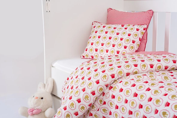 %100 Pamuk, 4 Parça Bebek Nevresim Takımı (Nevresim, Çarşaf, 2 Yastık Kılıfı), 100x150 cm - 4