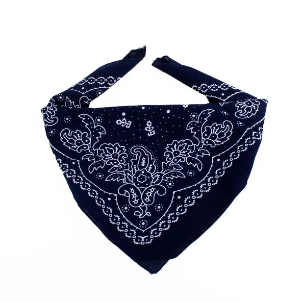 LACİVERT ETNİK ÇİÇEK TASARIM %100PAMUK BANDANA