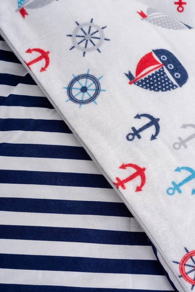 %100 Pamuk, 4 Parça Bebek Nevresim Takımı (Nevresim, Çarşaf, 2 Yastık Kılıfı), 100x150 cm - 3