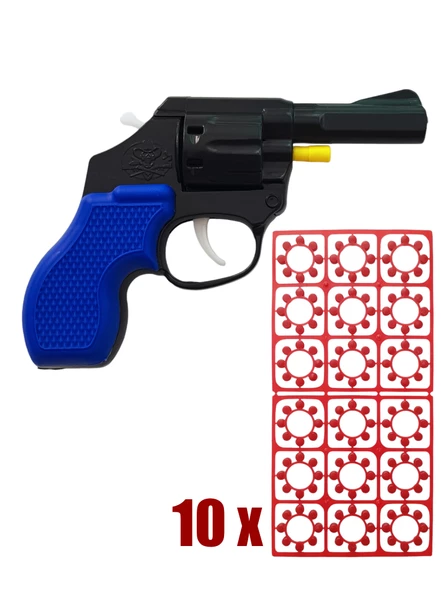 Pat Pat Mantar Tabancası 10 Paket Kapsül 1440 Adet Mantar Mavi - 2