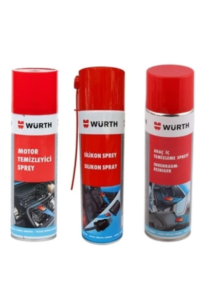 Würth Motor Ve Araç Içi Temizleme Sprey Ve Silikon Sprey