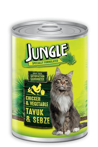 Jungle Tavuklu Ve Sebzeli Konserve Kedi Maması 415 Gr