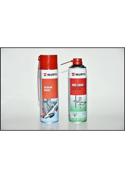 WÜRTH Hhs 2000 Sıvı Gres 500 ml + Silikon Sprey 500 ml 2'i Set