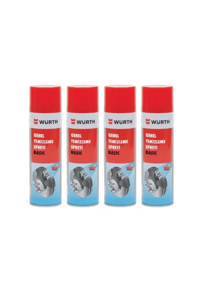 Würth Genel Temizleme-Balata Spreyi 500 Ml 4 Adet