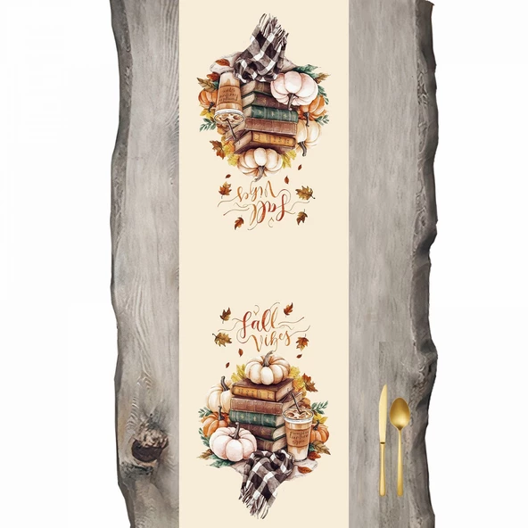 Sonbahar Serisi Balkabakları - Balkabağı Ranır- Runner 45 x 140 cm