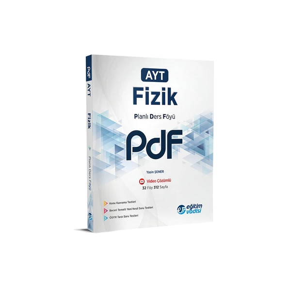 Eğitim Vadisi Yayınları AYT 2023 Fizik PDF Planlı Ders Föyü