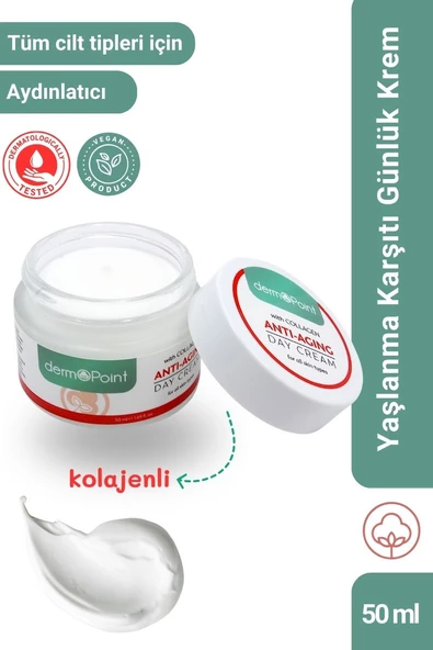 dermoPoint Kolajen + Peptit Kırışıklık Karşıtı Anti-Aging Etkili Günlük Bakım Kremi 50 ml - 2