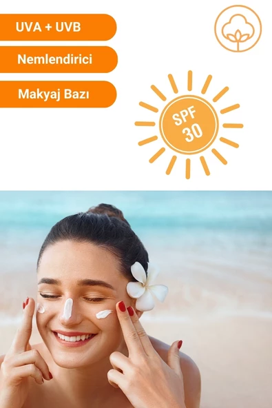 dermoPoint Spf30 Güneş Koruyucu Krem 50 ml - Kolajenli- Makyaj Altı Kullanım - 3