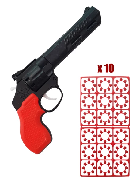 Pat Pat Kapsül Tabanca 10 Paket Kapsül 1440 Adet Mantar Kırmızı