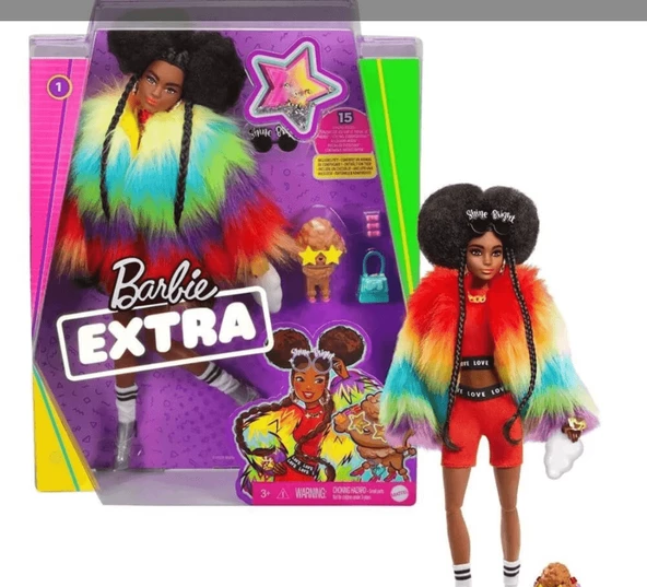 Barbie Extra Renkli Ceketli Bebek GVR04