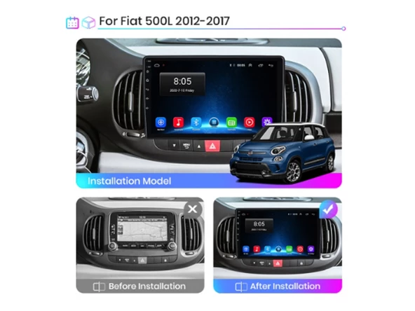 Fiat 500L Multimedya (2013-2020) 2 GB RAM 32 GB Hafıza 8 Çekirdek Navigatör - Resim 9