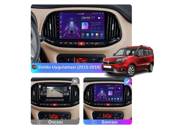 Fiat Doblo Multimedya D4 (2015-2021) 6 GB RAM 128 GB Hafıza 8 Çekirdek Navigatör X-Premium Series - Resim 9