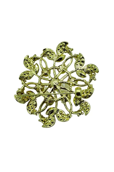 İnci Detaylı Çiçek Broşu - Doğallığın ve Zarafetin Simgesi - Resim 4