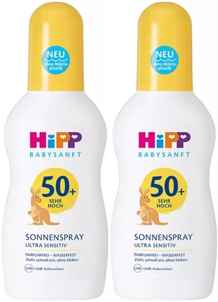 Hipp Babysanft Sprey Güneş Kremi Sonnenspray 50+ Faktör Ultra Sensıtıv 150ML Sprey (2 Li Set)