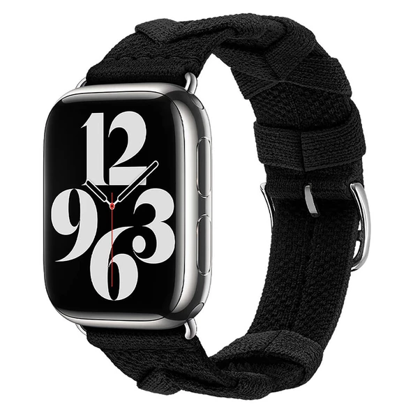 Apple Watch 7 41mm KRD-97 Sarmal Örgü Tasarımlı Kordon - 3