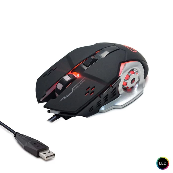 POLAXTOR 601-6D Kablolu Oyuncu Mouse 3200 Dpi Ledli