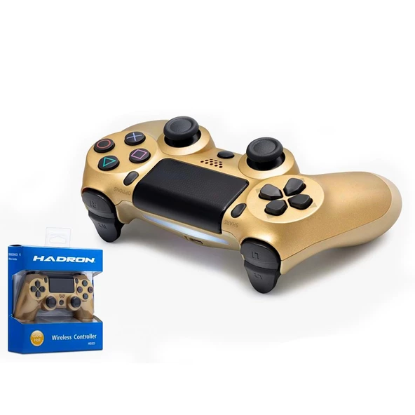 OYUN KOLU GAMEPAD KABLOSUZ PS4 BULETOOTH GOLD HADRON HD-323G