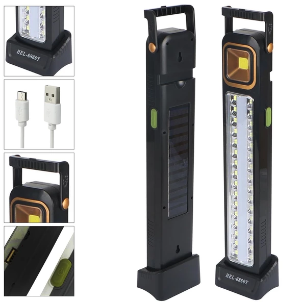 HEL-6866T-1 Solar Işıldak Şarjlı 64 Smd+Cob Led+Florasan