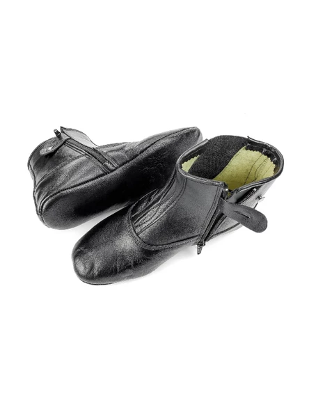 Hakiki Dana Derisi Kalın Tabanlı Mest – Astarlı, Fermuarlı ve Lastikli - 3