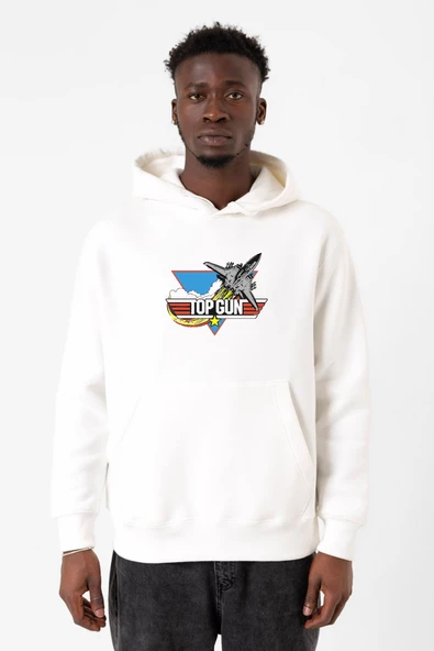 Top Gun Vintage Jet Stars Beyaz Erkek 3ip Kapşonlu Sweatshirt