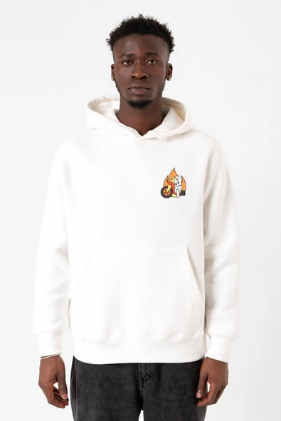 Casper The Friendly Ghost Life Goal Beyaz Erkek 3ip Kapşonlu Sweatshirt