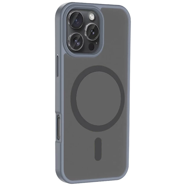 Gpack Apple iPhone 16 Pro Kılıf Magsafeli Mat Arka Yüzey Sio Kapak - 6